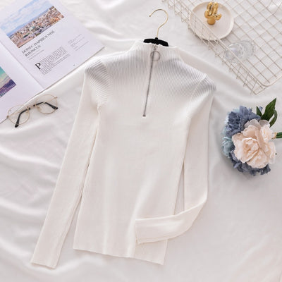 FASHERN ZIPPER SWEATER