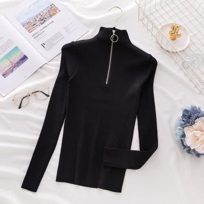 FASHERN ZIPPER SWEATER
