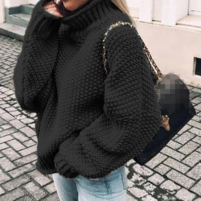 FASHERN OVERSIZE TURTLENECK SWEATER