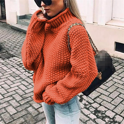 FASHERN OVERSIZE TURTLENECK SWEATER