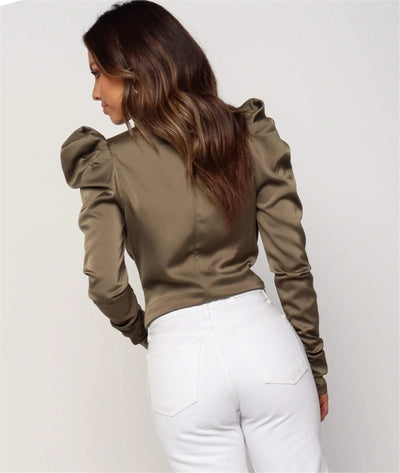 FASHERN SATIN BLOUSE