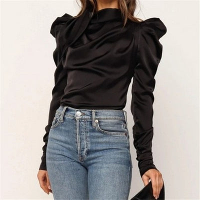 FASHERN SATIN BLOUSE