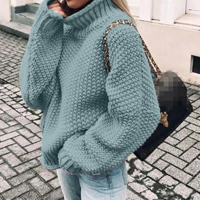 FASHERN OVERSIZE TURTLENECK SWEATER