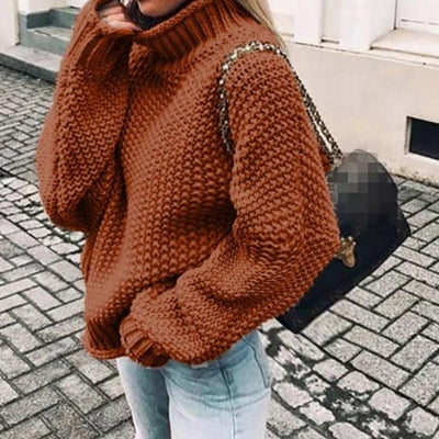 FASHERN OVERSIZE TURTLENECK SWEATER