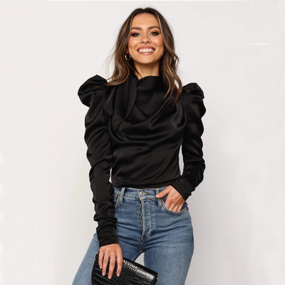 FASHERN SATIN BLOUSE