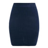 FASHERN ELASTIC KNIT MINI SKIRT