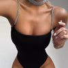 FASHERN SHINY BODYSUIT