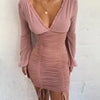 FASHERN CHIFFON BODYCON DRESS