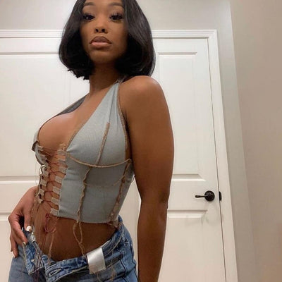 FASHERN TONI CROP TOP