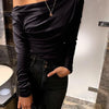 FASHERN ONE SHOULDER TOP