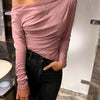 FASHERN ONE SHOULDER TOP