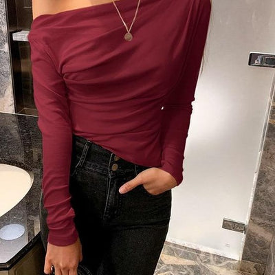 FASHERN ONE SHOULDER TOP