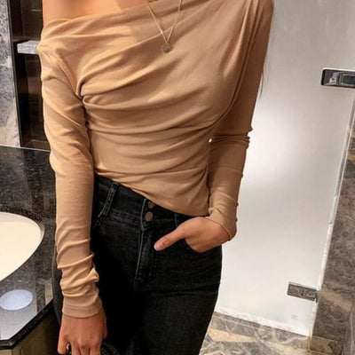 FASHERN ONE SHOULDER TOP