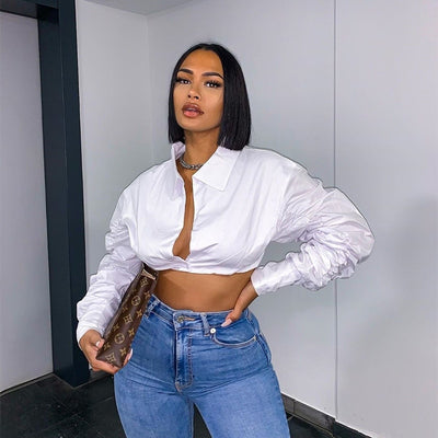 FASHERN PUFF CROP TOP