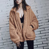 FASHERN FAUX LAMBSWOOL JACKET
