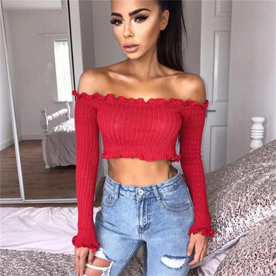 FASHERN CLAIRE CROP TOP