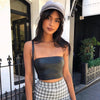 FASHERN STRAP CROP TOP