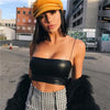 FASHERN STRAP CROP TOP
