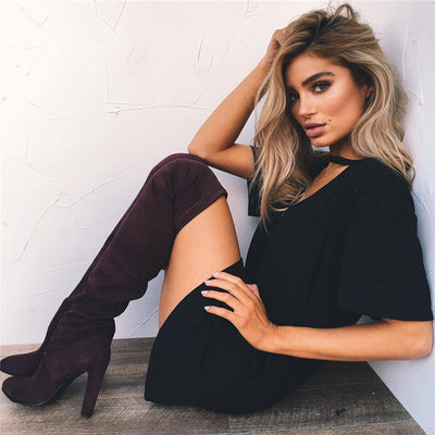 FASHERN MINI CHOKER DRESS