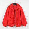 FASHERN FAUX LAMBSWOOL JACKET