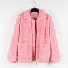 FASHERN FAUX LAMBSWOOL JACKET