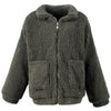FASHERN FAUX LAMBSWOOL JACKET