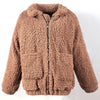 FASHERN FAUX LAMBSWOOL JACKET