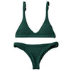 FASHERN PADDED SCOOP NECK BIKINI SET