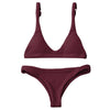 FASHERN PADDED SCOOP NECK BIKINI SET