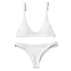 FASHERN PADDED SCOOP NECK BIKINI SET