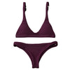 FASHERN PADDED SCOOP NECK BIKINI SET