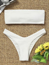 FASHERN HIGH CUT BANDEAU BIKINI