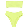 FASHERN BANDEAU HIGH CUT BIKINI