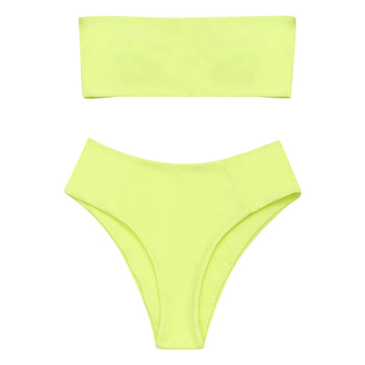 FASHERN BANDEAU HIGH CUT BIKINI