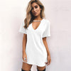 FASHERN MINI CHOKER DRESS