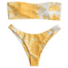 FASHERN ABSTRACT BANDEAU BIKINI