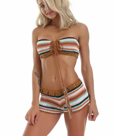 FASHERN RAINBOW STRIPED SUIT